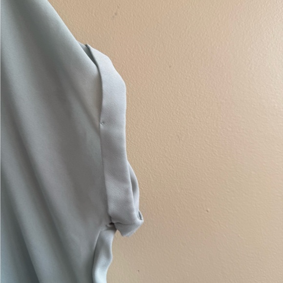 Maurices Blue Blouse with Relaxed Fit and Zipper - Picture 3 of 7